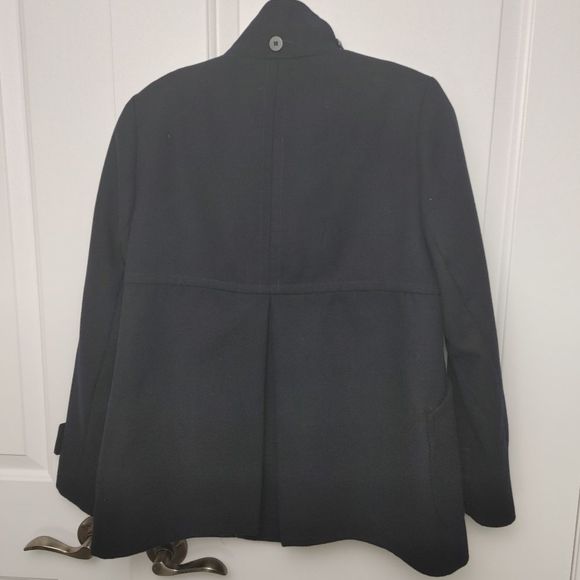 Top Shop Navy Dark blue Coat size 6 - Picture 2 of 6